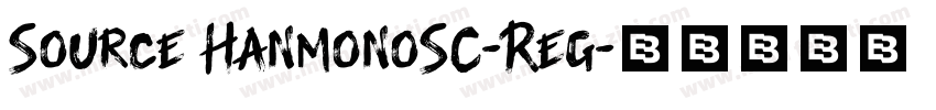 Source HanmonoSC-Reg字体转换